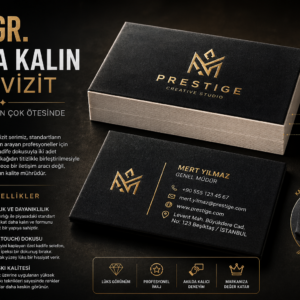 700 Gr. Ultra Kalın Kartvizit (Kadife Selefonlu) – Prestijin Yeni Tanımı